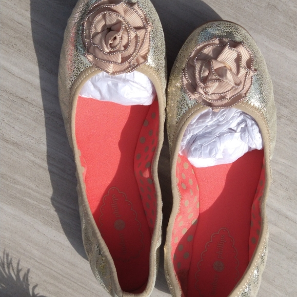 LP's Gold Crackle Metallic ๐ Ballet Flats - Picture 5 of 7